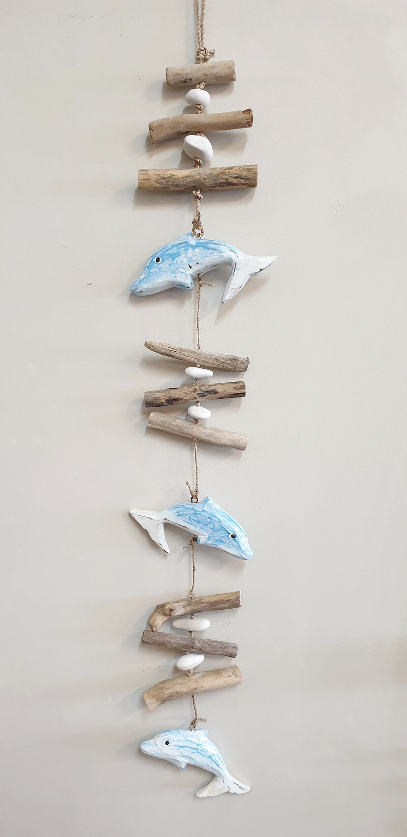 Hanging Driftwood Mobile Dolphins 100X2X12CM