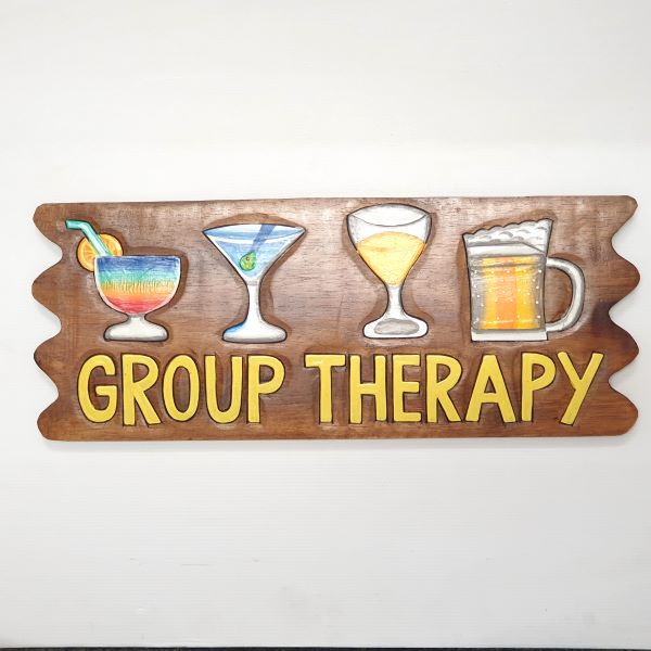 Group Therapy Sign 50x20x2cm