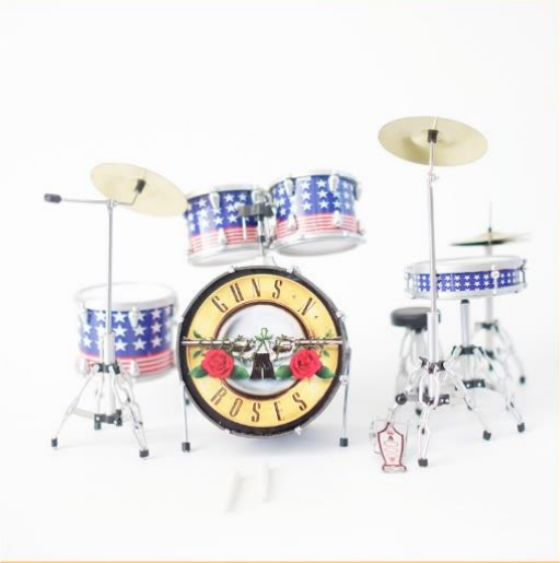 Minature Drum Kit Gun n Roses