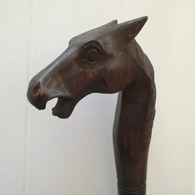 Carved Walking Stick Horses Head