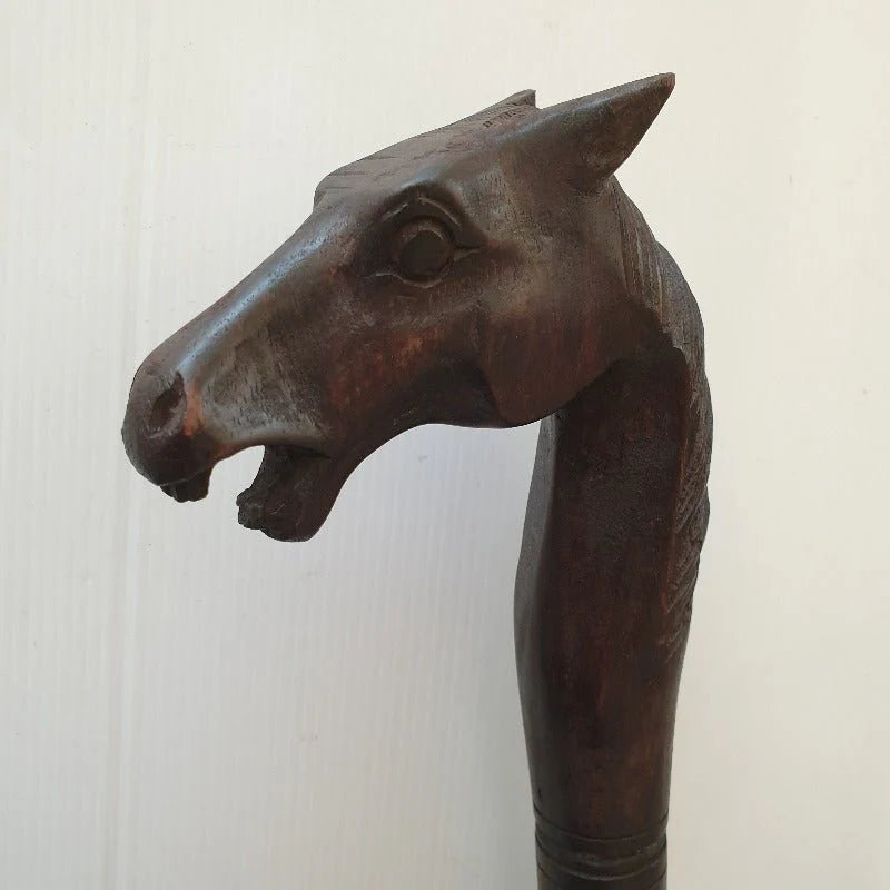 Carved Walking Stick Horses Head