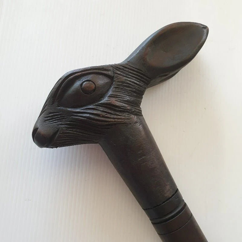 Carved Walking Stick Rabbit