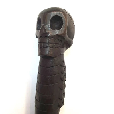 Carved Walking Stick Skull