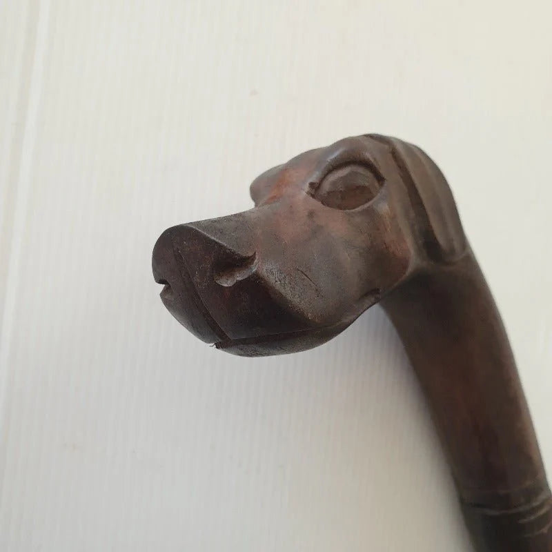 Carved Walking Stick Greyhound