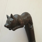 Carved Walking Stick Cat