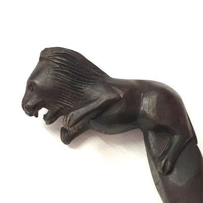 Carved Walking Stick Lion