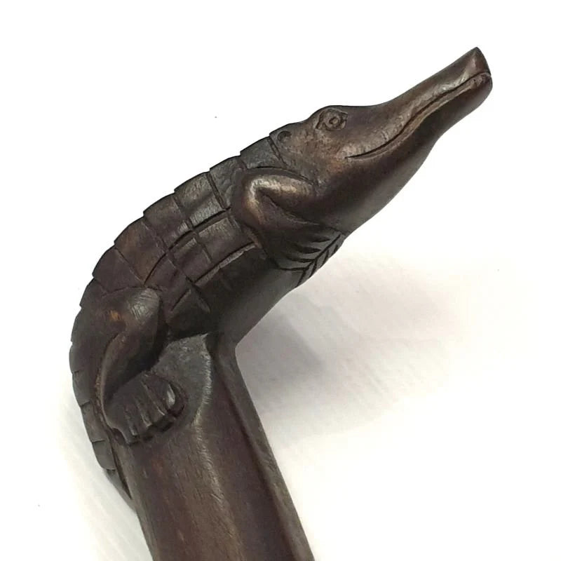 Carved Walking Stick Crocodile