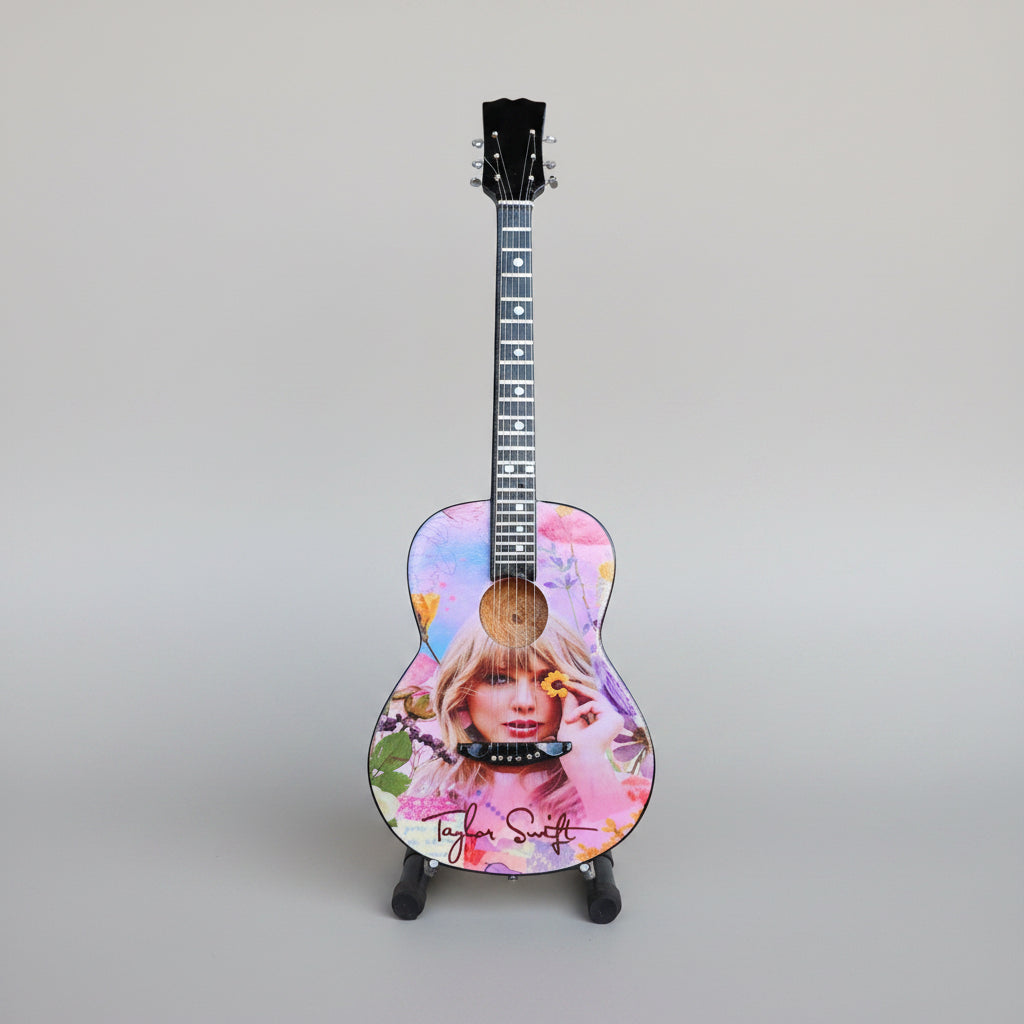 Minature Guitar on Stand Taylor Swift 24x8x1cm