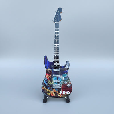 Minature Guitar on Stand Bruce Springsteen 24x8x1cm