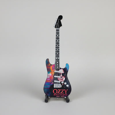 Minature Guitar on Stand Ozzie Osbourne 24x8x1cm