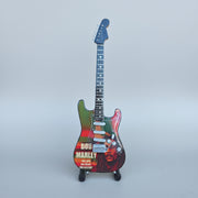 Minature Guitar on Stand Bob Marley 24x8x1cm