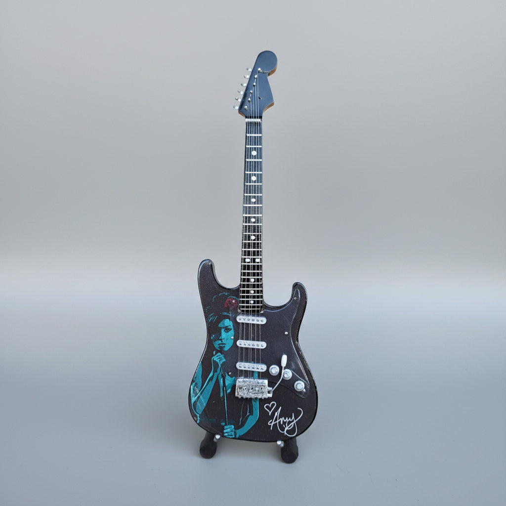 Minature Guitar on Stand Metallica 24x8x1cm