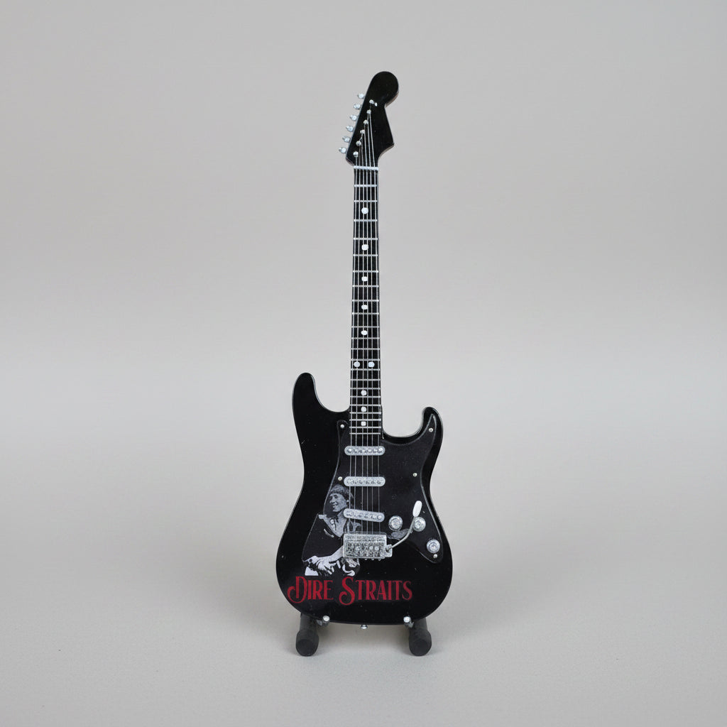 Minature Guitar on Stand Dire Straits 24x8x1cm