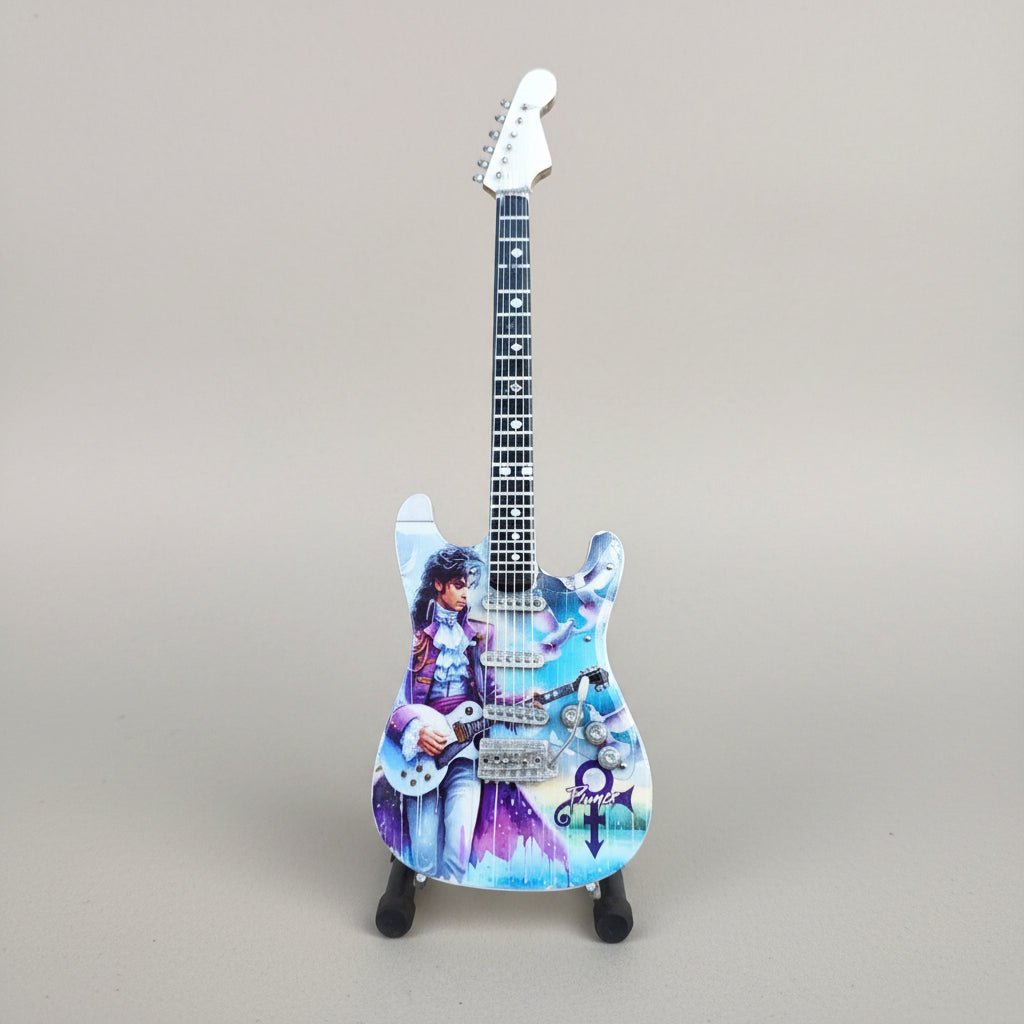Minature Guitar on Stand Prince 24x8x1cm