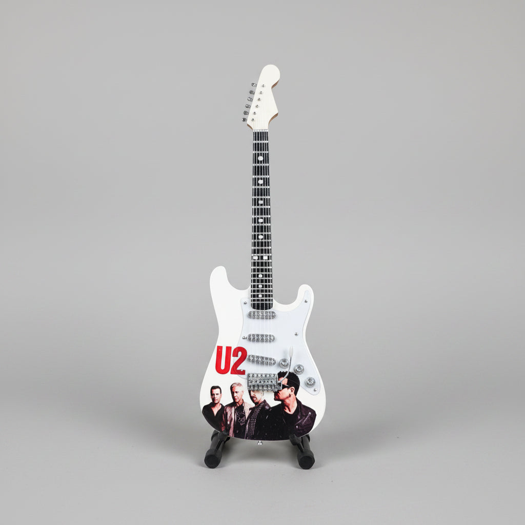 Minature Guitar on Stand U2 24x8x1cm