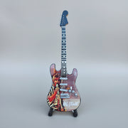 Minature Guitar on Stand Rod Stewart 24x8x1cm