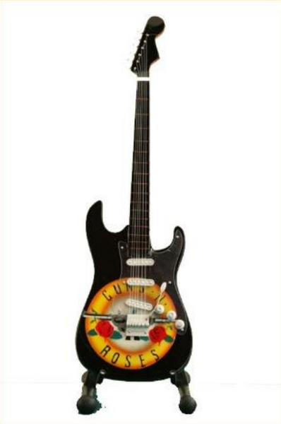 Minature Guitar on Stand Guns n Roses