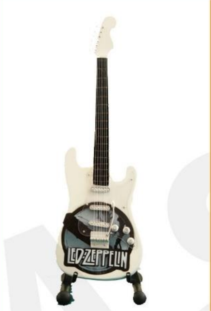 Minature Guitar on Stand Led Zepplin