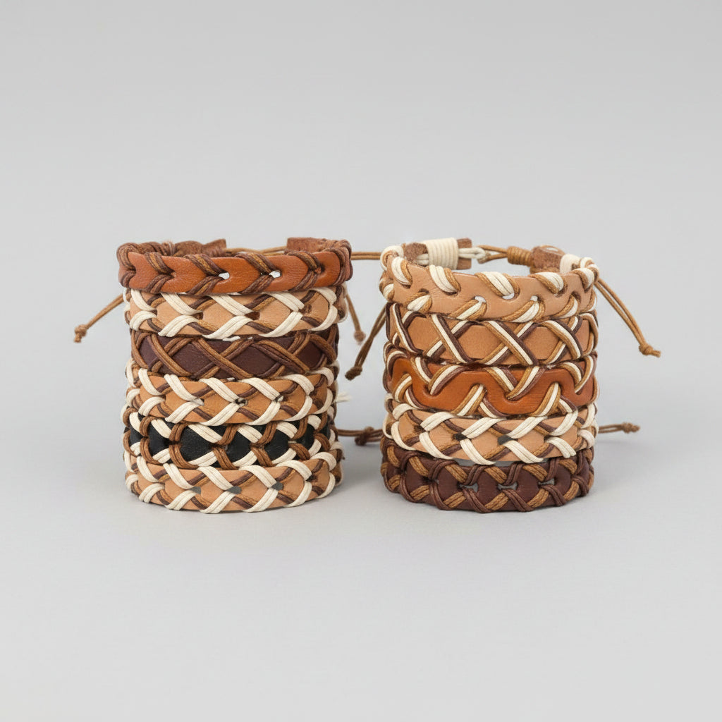 Leather Bracelets 10 Assorted
