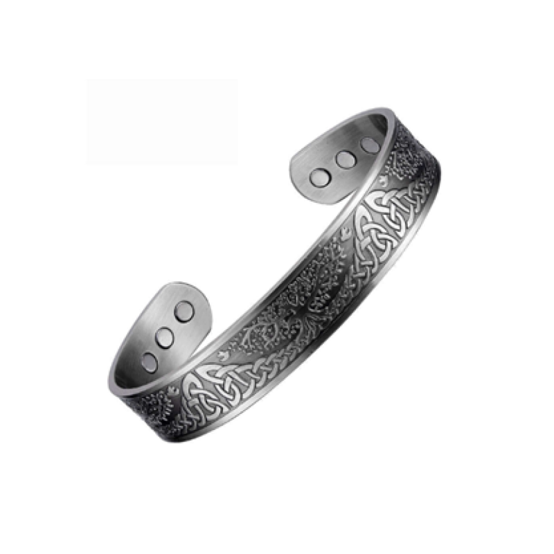 Copper Magnet Bracelet Tree of Life Silver