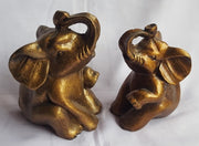 RESIN SITTING ELEPHANT 12CM