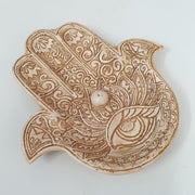 Hamsa Incense Holder Bone Colour
