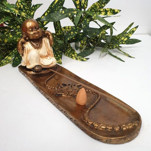 Long Incense Holder Monk Hear