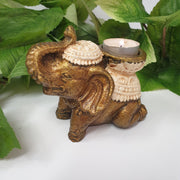 Wealth Elephant Candle Holder Cream