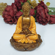 Buddha Sitting on Lotus Orange
