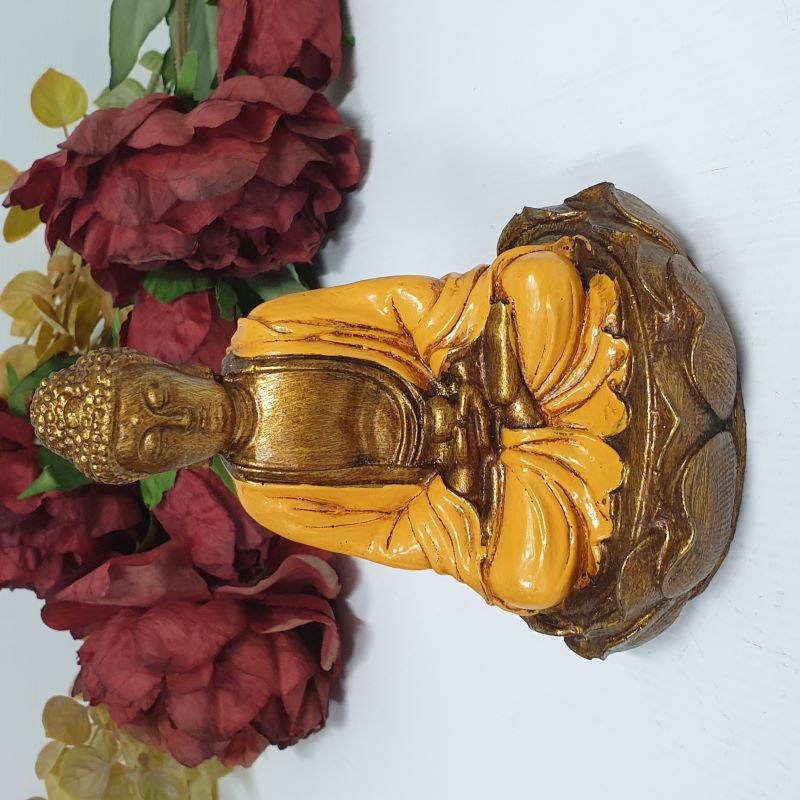 Buddha Sitting on Lotus Orange