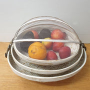 Food Covers Oval Set 3 White Wash