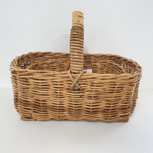 Cane Rectangular Shopper Basket S/2