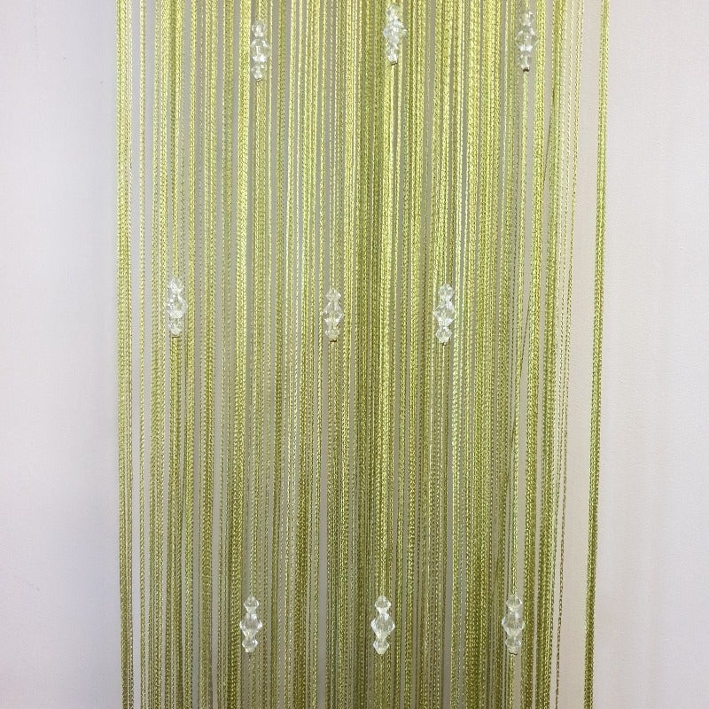 Beaded Fly Screen String Curtain 1 m x 2 m-Green