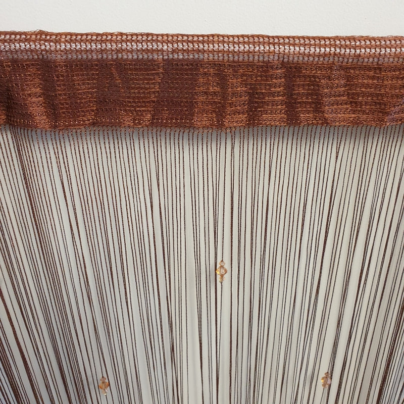 Beaded Fly Screen String Curtain 1 m x 2 m-Brown