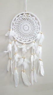 CROCHET DREAMCATCHER 22cm-WHITE