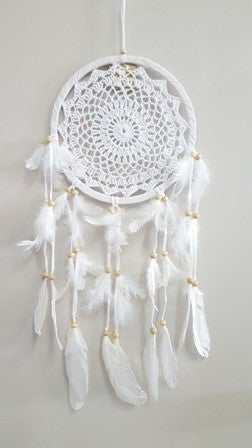 CROCHET DREAMCATCHER 22cm-WHITE