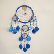Dream Catcher Mirror Shell Chimes Blue