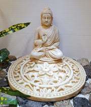ROUND INCENSE HLDR HAPPY BUDDHA