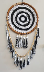 CROCHETED DREAMCATCHER WITH RATTAN 40CM