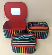 MULTI COLOURED COSMETIC BAGS SET 3
