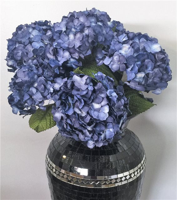NAVY BLUE HYDRANGEAS SET3