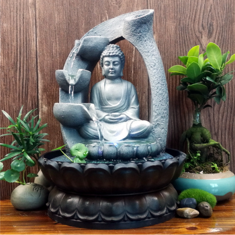 Grey Buddha 3 Tier Water Feature